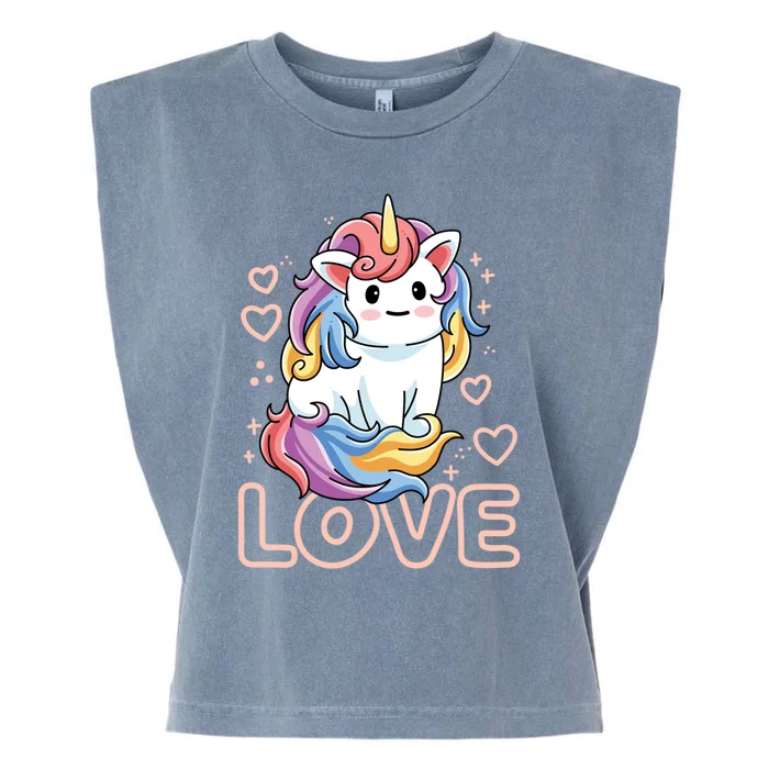 Love Unicorns Valentines Day Love Gift Garment-Dyed Women's Muscle Tee