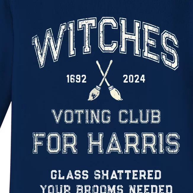 Local Union Witches For Kamala Harris 1692 2024 Glass Baby Long Sleeve Bodysuit