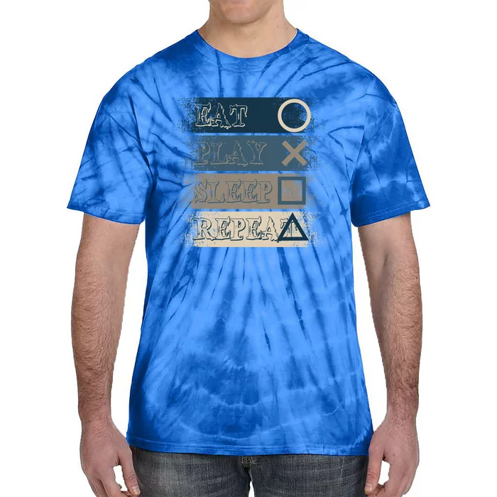 Level Up Your Style With Eat Play Sleep Repeat For Game Gift Tie-Dye T-Shirt