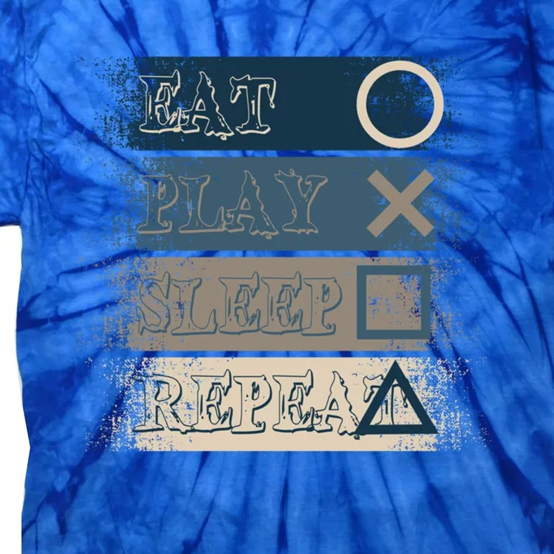 Level Up Your Style With Eat Play Sleep Repeat For Game Gift Tie-Dye T-Shirt