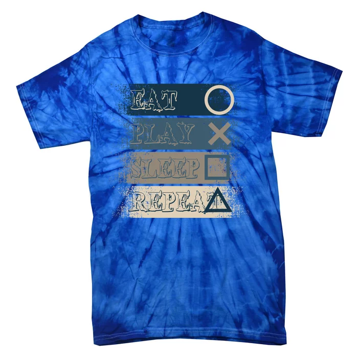 Level Up Your Style With Eat Play Sleep Repeat For Game Gift Tie-Dye T-Shirt