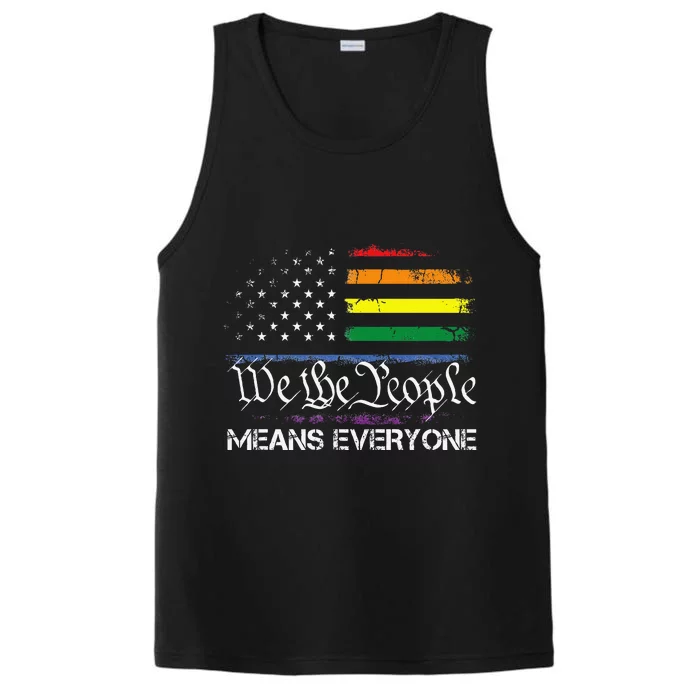 Lgbt Vintage 1776 American Flag We The People Means Everyone Performance Tank