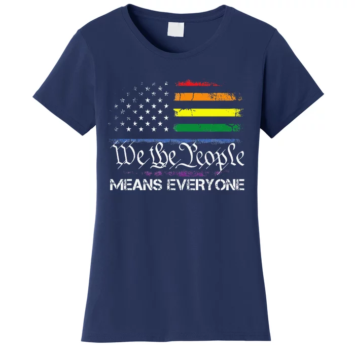 Lgbt Vintage 1776 American Flag We The People Means Everyone Women's T-Shirt