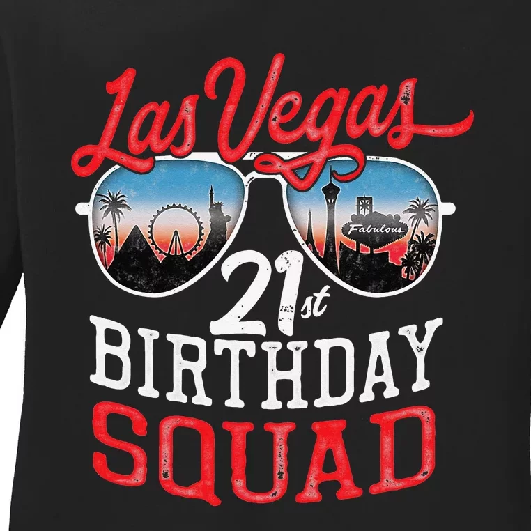 Las Vegas 21st Birthday Squad Ladies Long Sleeve Shirt