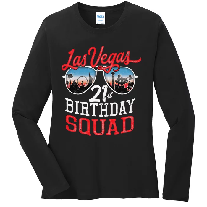 Las Vegas 21st Birthday Squad Ladies Long Sleeve Shirt