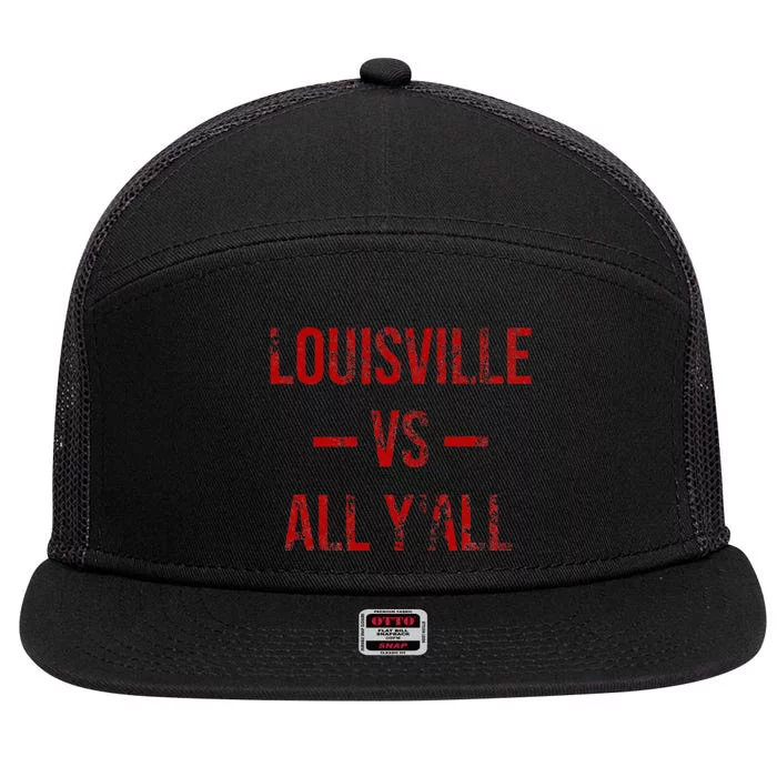 Louisville Vs All YAll Vintage Weathered Southerner 7 Panel Mesh Trucker Snapback Hat