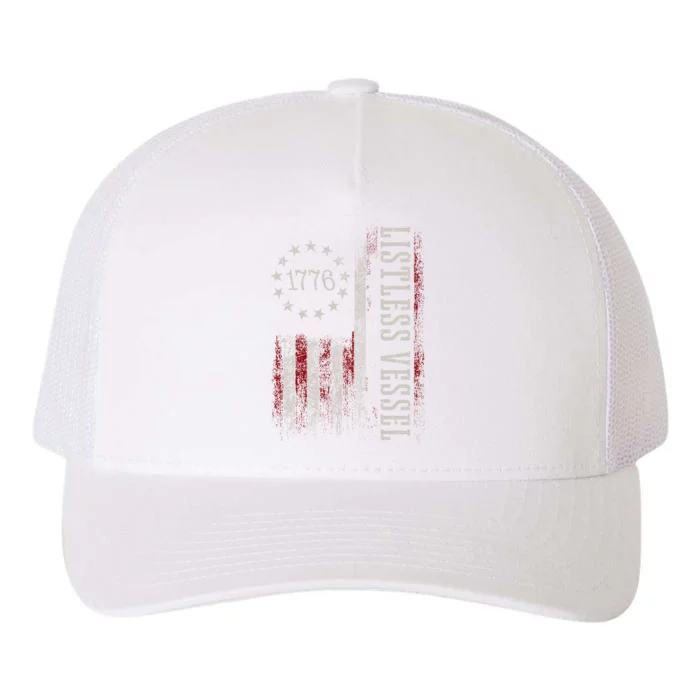 Listless Vessel And Proud Of It 2024 USA Flag Pro Trump Yupoong Adult 5-Panel Trucker Hat