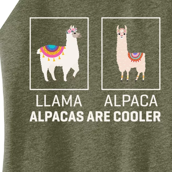 Llama Vs Alpaca, Alpacas Are Cooler - Funny Alpaca Lover Women’s Perfect Tri Rocker Tank