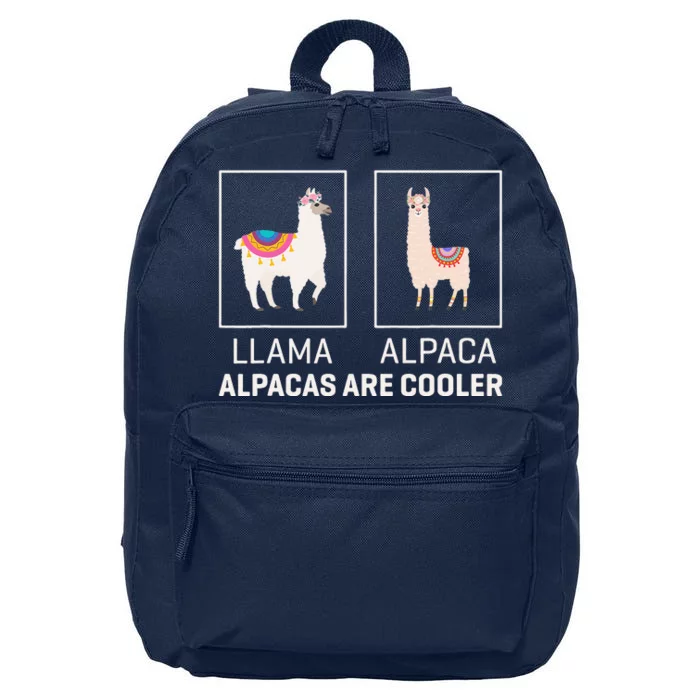 Llama Vs Alpaca, Alpacas Are Cooler - Funny Alpaca Lover 16 in Basic Backpack