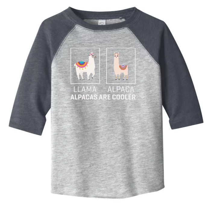 Llama Vs Alpaca, Alpacas Are Cooler - Funny Alpaca Lover Toddler Fine Jersey T-Shirt