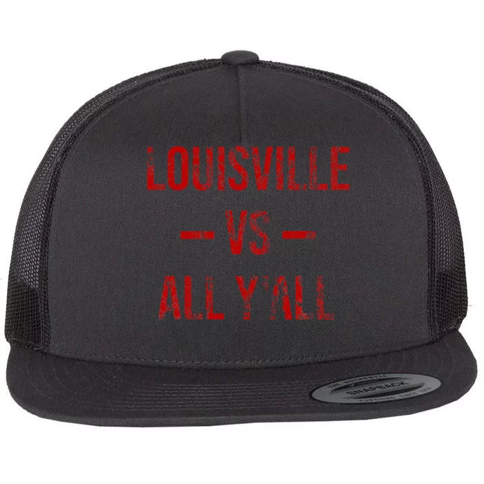 Louisville Vs All Y'All Vintage Weathered Southerner Flat Bill Trucker Hat