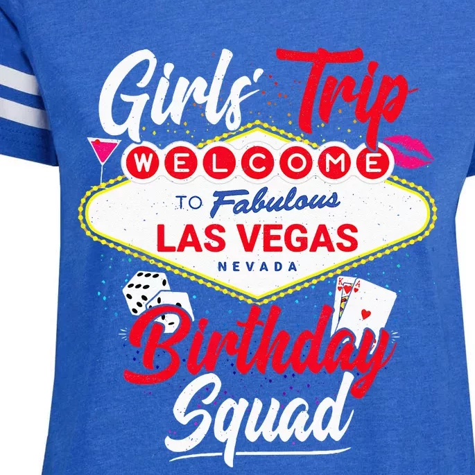 Las Vegas Birthday Party Trip Vegas Birthday Squad Enza Ladies Jersey Football T-Shirt