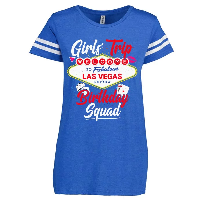 Las Vegas Birthday Party Trip Vegas Birthday Squad Enza Ladies Jersey Football T-Shirt