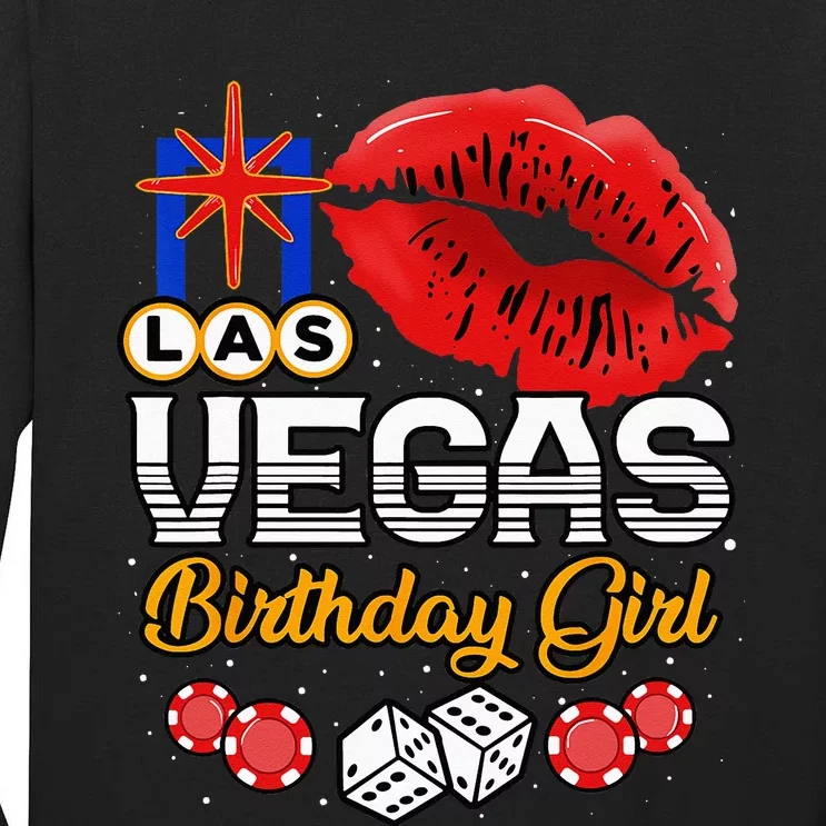 Las Vegas Birthday Girl Casino Trip Party Tall Long Sleeve T-Shirt