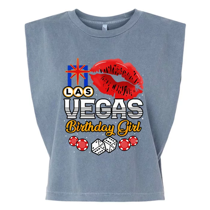 Las Vegas Birthday Girl Casino Trip Party Garment-Dyed Women's Muscle Tee