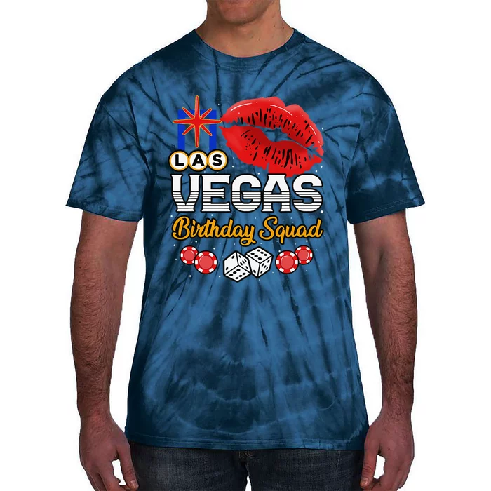 Las Vegas Birthday Squad Casinos Trip Party Tie-Dye T-Shirt