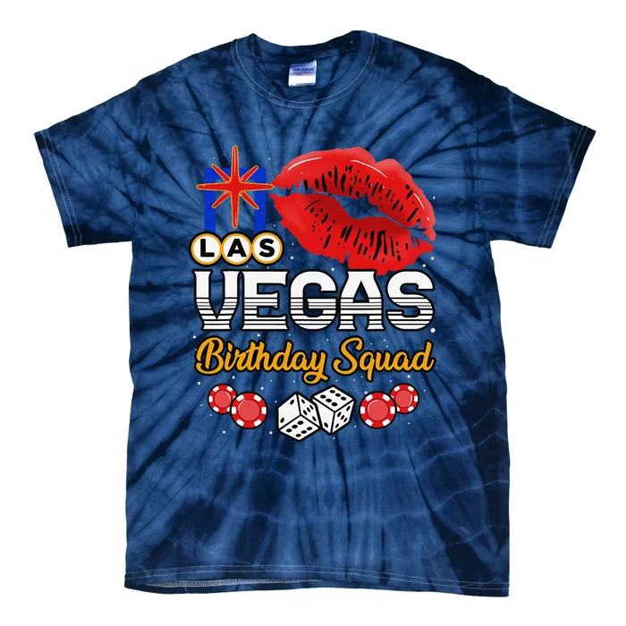 Las Vegas Birthday Squad Casinos Trip Party Tie-Dye T-Shirt