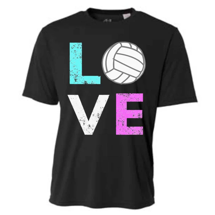 Love Volleyball Best Fun Birthday Gift Cooling Performance Crew T-Shirt