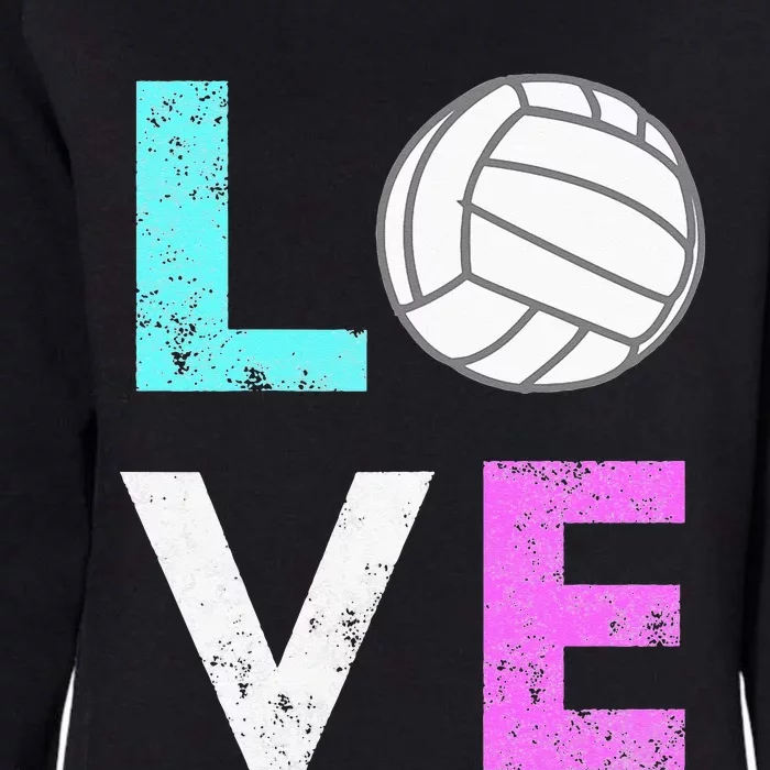 Love Volleyball Best Fun Birthday Gift Womens California Wash Sweatshirt