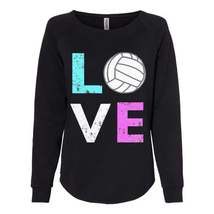 Love Volleyball Best Fun Birthday Gift Womens California Wash Sweatshirt