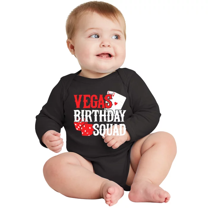 Las Vegas Birthday - Party in Vegas - Vegas Birthday Squad Baby Long Sleeve Bodysuit