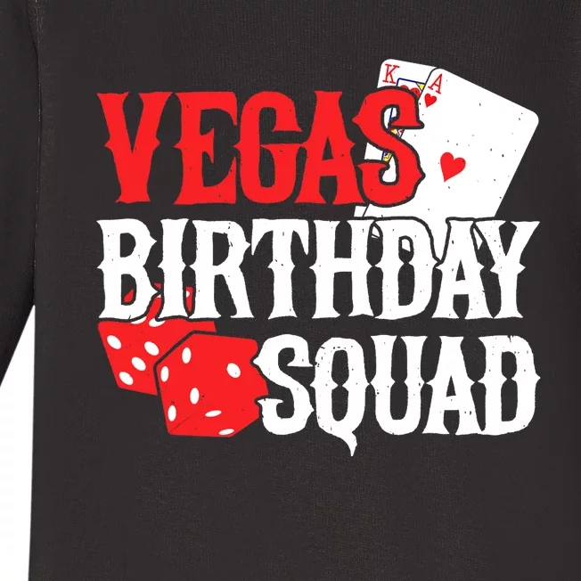 Las Vegas Birthday - Party in Vegas - Vegas Birthday Squad Baby Long Sleeve Bodysuit