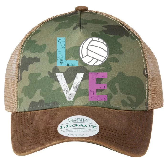 Love Volleyball Best Fun Birthday Gift Legacy Tie Dye Trucker Hat