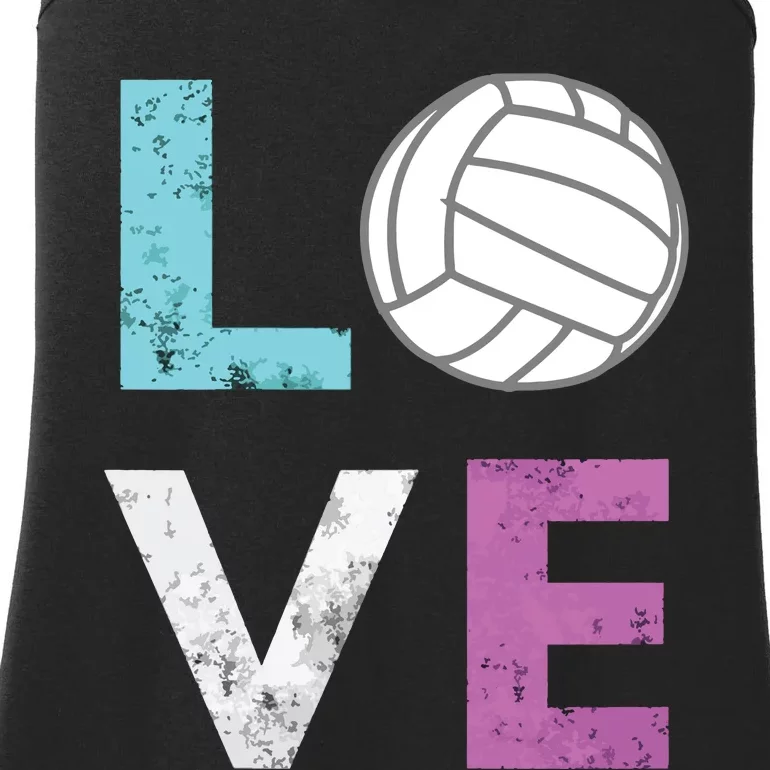 Love Volleyball Best Fun Birthday Gift Ladies Essential Tank