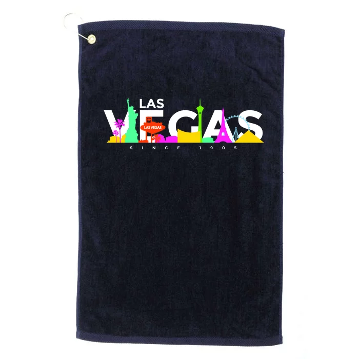 Las Vegas Colorful Skyline Platinum Collection Golf Towel