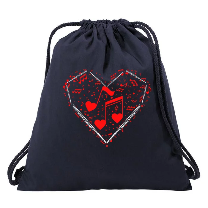 Love Valentine's Day Flute Funny Gift Drawstring Bag