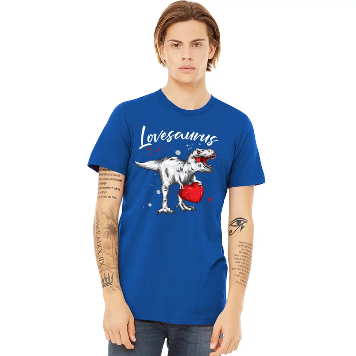 Lovesaurus Valentines Day Tmeaningful Giftrex Dinosaur Vmeaningful Giftday Cute Premium T-Shirt