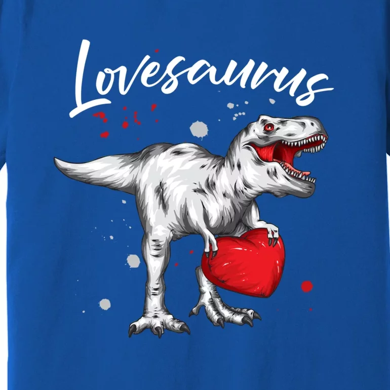 Lovesaurus Valentines Day Tmeaningful Giftrex Dinosaur Vmeaningful Giftday Cute Premium T-Shirt