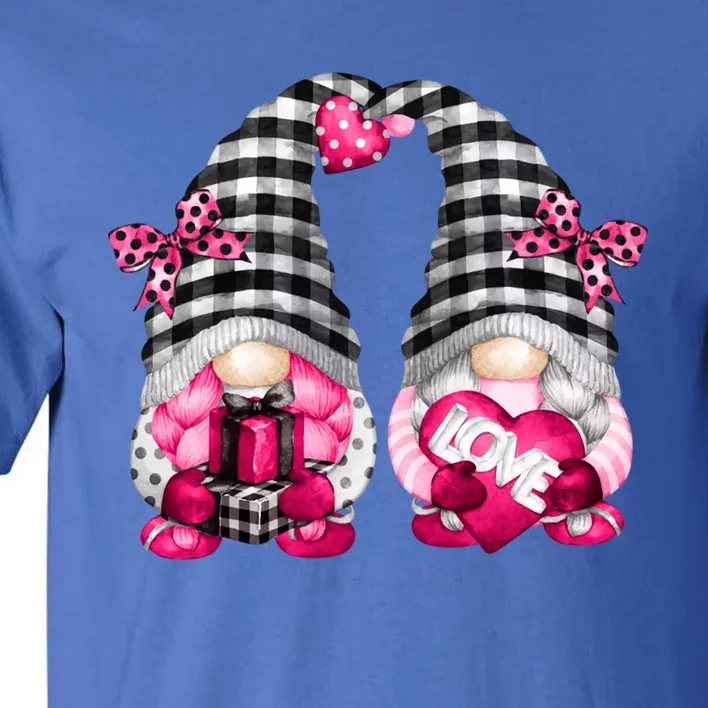 Lesbian Valentines Day Gnomes For Her Cute Pink Gnomies Cute Gift Tall T-Shirt