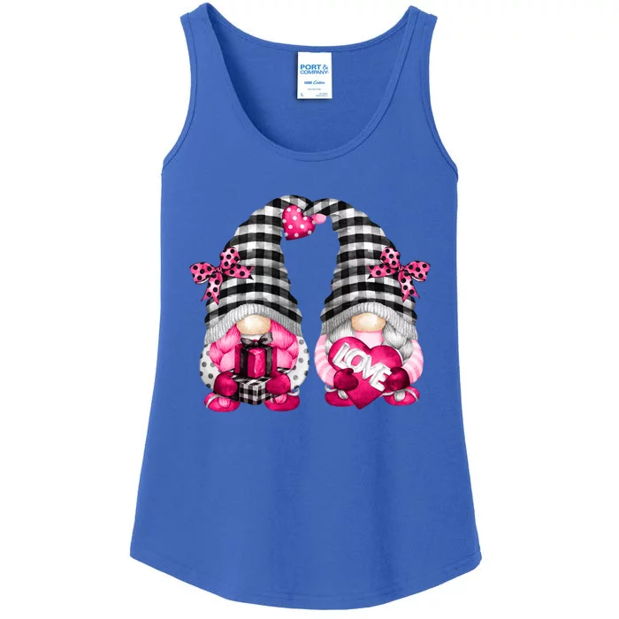 Lesbian Valentines Day Gnomes For Her Cute Pink Gnomies Cute Gift Ladies Essential Tank