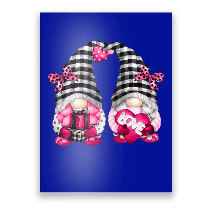 Lesbian Valentines Day Gnomes For Her Cute Pink Gnomies Cute Gift Poster