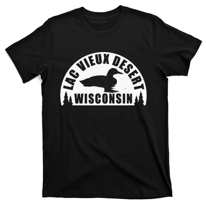 Lac Vieux Desert Northern Wisconsin Loon T-Shirt