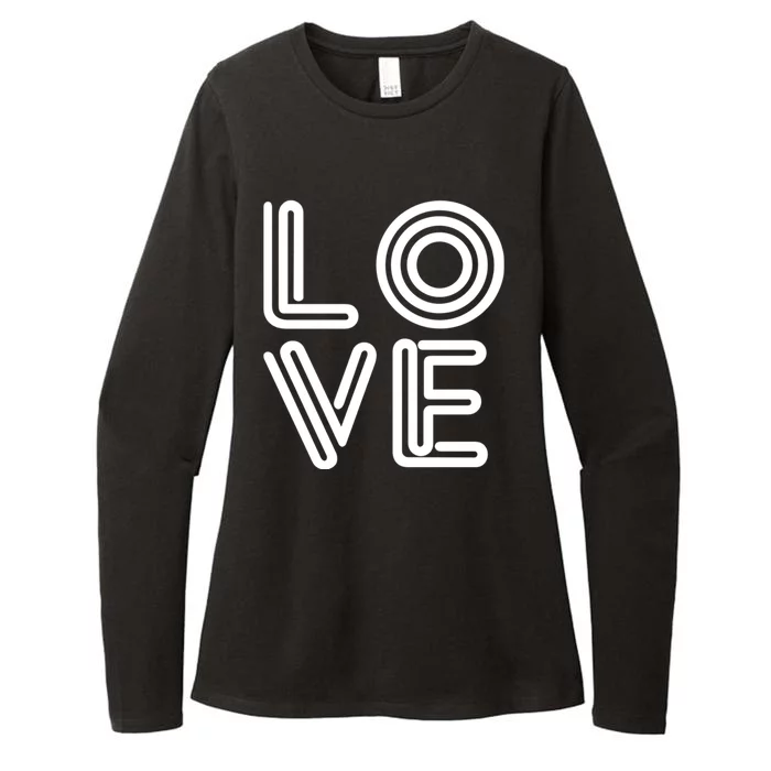 Love Valentines Day Word Logo Womens CVC Long Sleeve Shirt