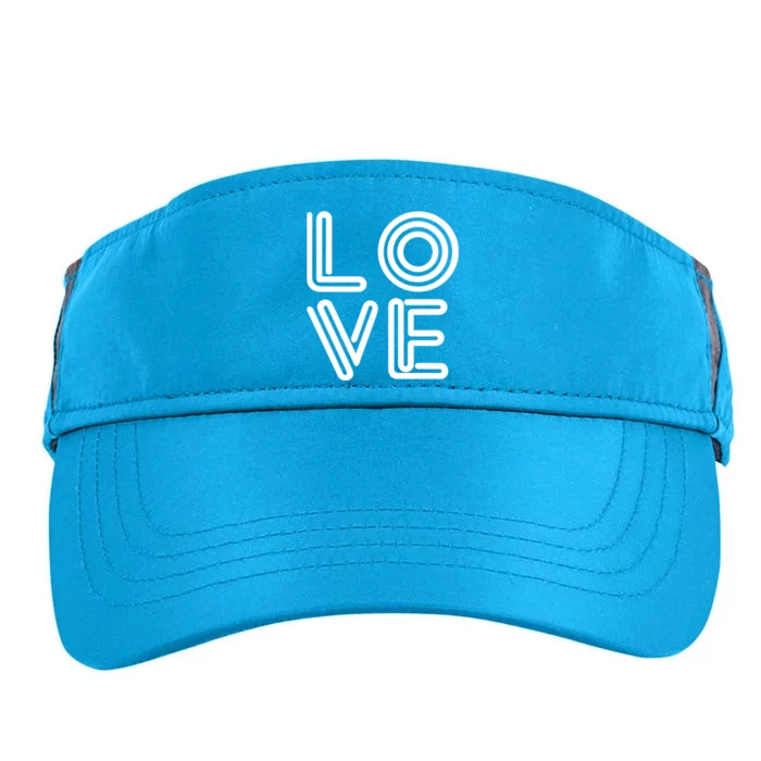 Love Valentines Day Word Logo Adult Drive Performance Visor