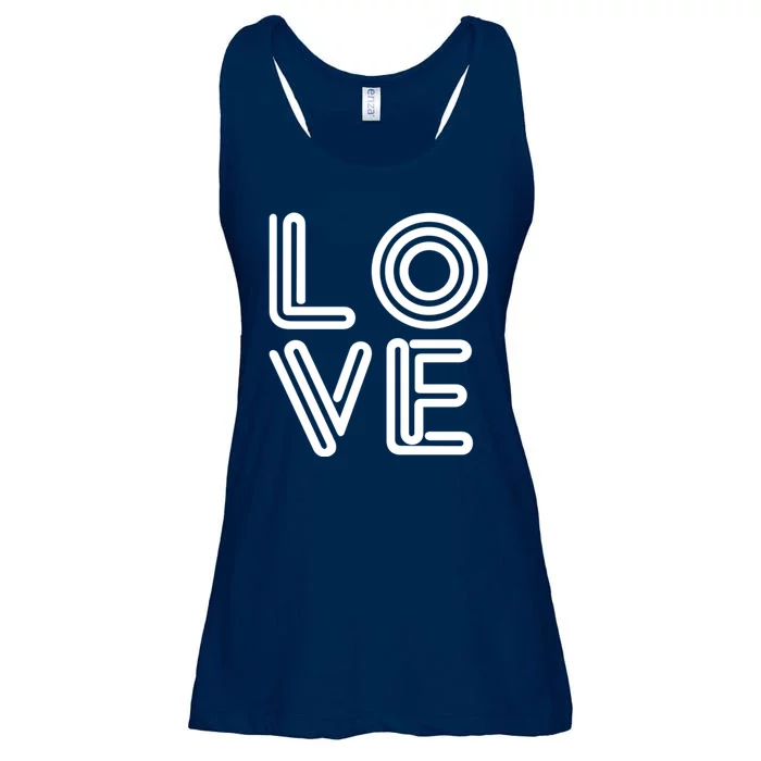 Love Valentines Day Word Logo Ladies Essential Flowy Tank