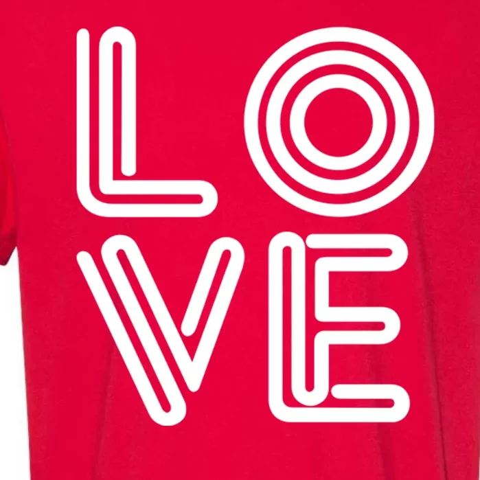 Love Valentines Day Word Logo Garment-Dyed Heavyweight T-Shirt