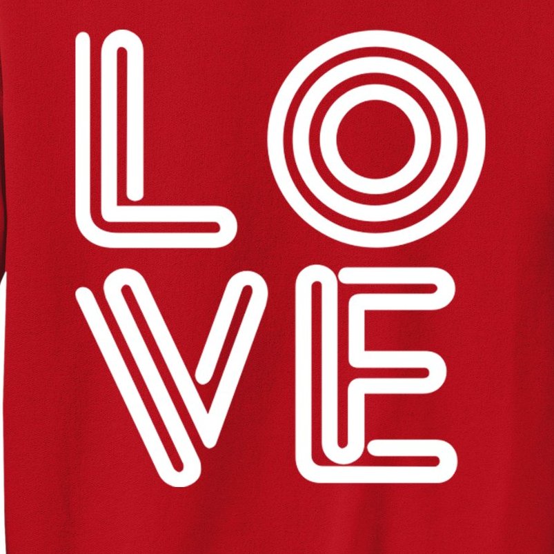 Love Valentines Day Word Logo Sweatshirt