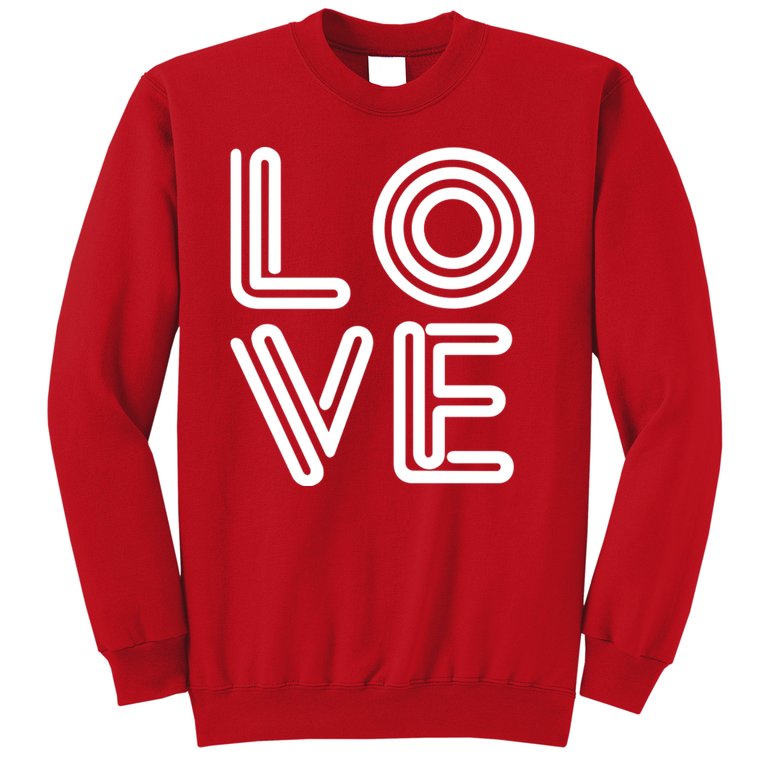 Love Valentines Day Word Logo Sweatshirt