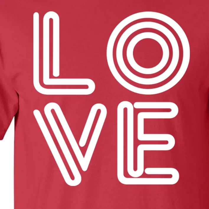 Love Valentines Day Word Logo Tall T-Shirt