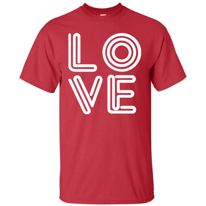 Love Valentines Day Word Logo Tall T-Shirt