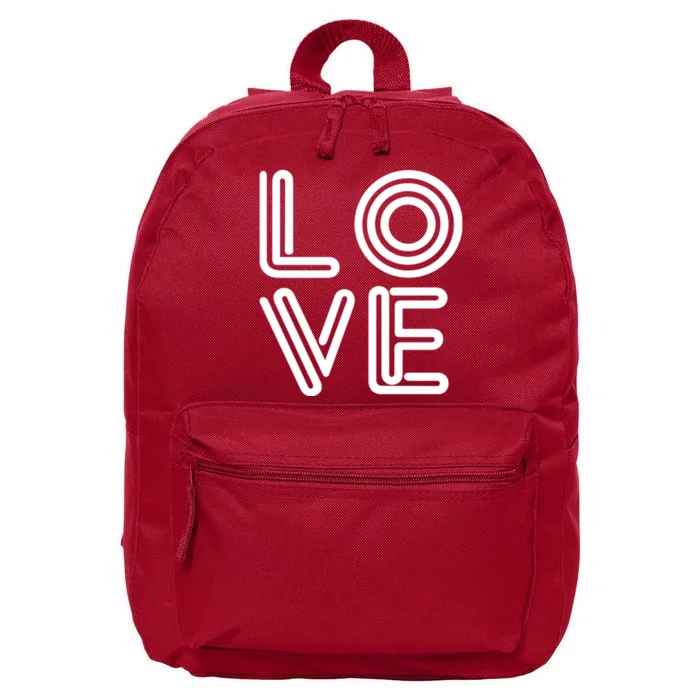 Love Valentines Day Word Logo 16 in Basic Backpack