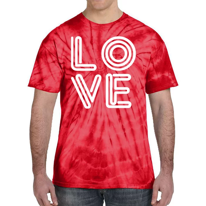 Love Valentines Day Word Logo Tie-Dye T-Shirt