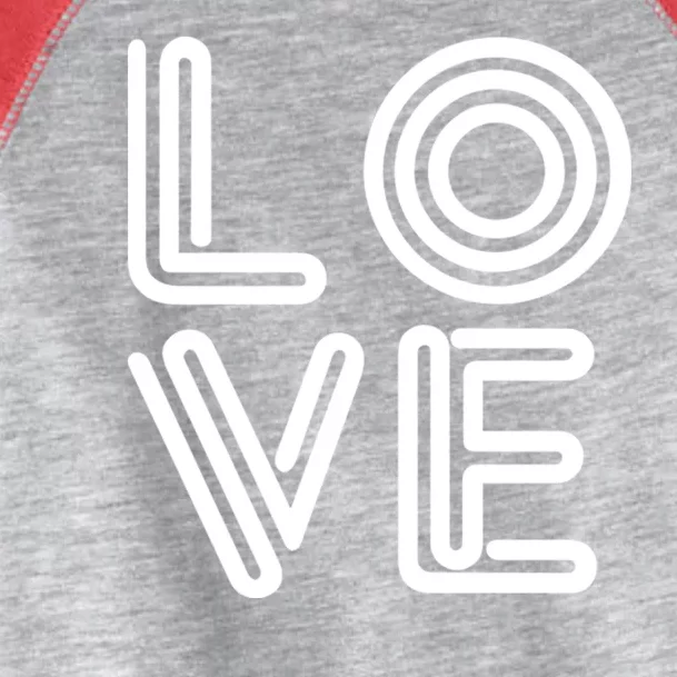 Love Valentines Day Word Logo Toddler Fine Jersey T-Shirt