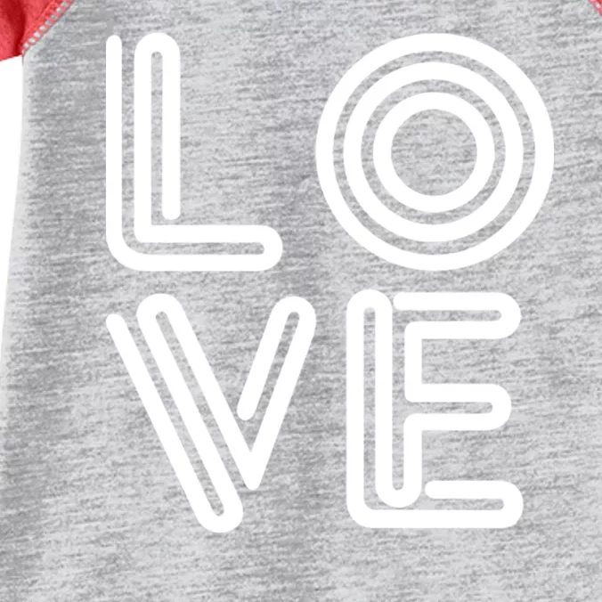 Love Valentines Day Word Logo Infant Baby Jersey Bodysuit