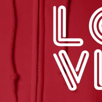 Love Valentines Day Word Logo Full Zip Hoodie