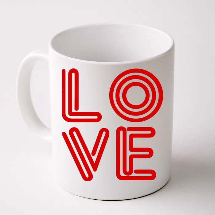 Love Valentines Day Word Logo Front & Back Coffee Mug